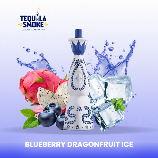 Tequila Smoke Vape Blueberry Dragonfruit Ice 15,000 Puffs 2% Nicotine