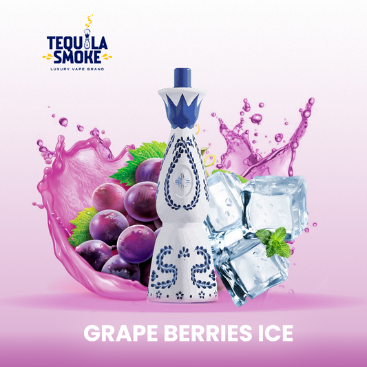 Tequila Smoke Vape Grape Berries Ice 15,000 Puffs 2% Nicotine