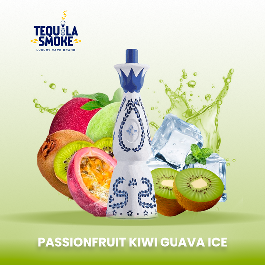 Tequila Smoke Vape Passionfruit Kiwi Guava Ice 15,000 Puffs 2% Nicotine